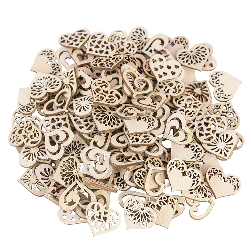50/100 adet Delikli Kalp Desen - Embellishments For Scrapbooking incelemesi ve fiyatı