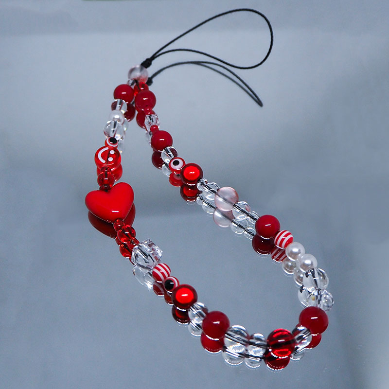 Kırmızı temizle cep Y2k telefo - Pearl Trim Chain incelemesi ve fiyatı